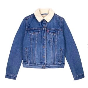 Levi's Sherpa Trucker Jacket size XS medium blue